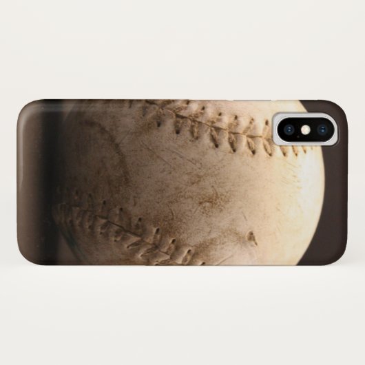Altes Lederbaseball mit Stitching Case-Mate iPhone Hülle (Rückseite (Horizontal))