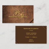 Altes Lederbild mit künstlerischer Touch Visitenkarte (Vorne/Hinten)