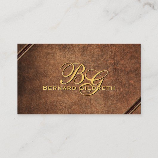 Altes Lederbild mit künstlerischer Touch Visitenkarte (Vorderseite)