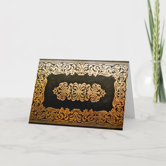 Altes Lederbuch Karte (Vorderseite)