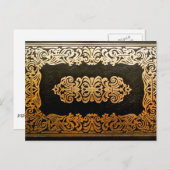 Altes Lederbuch Postkarte (Vorne/Hinten)