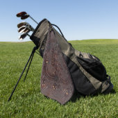 Altes ledernes Buch Falln Golfhandtuch (Gras)