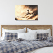 Altes Leuchtturm Feine Kunst Ölgemälde Leinwanddruck (Insitu (Schlafzimmer))