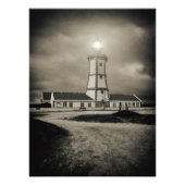 Altes Leuchtturm in einer Sturmnacht Fotodruck (Vorne)