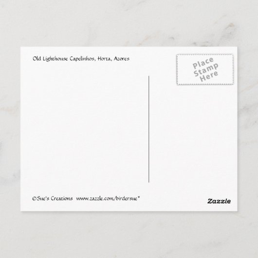 Altes Leuchtturm Postkarte (Rückseite)