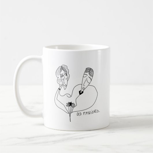 Altes Liebe-Paar liebt Kaffee-Tee Kaffeetasse (Links)