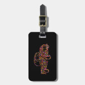 Altes Lieferwagen LKW Blume Muster Gepäckanhänger (Vorderseite vertikal)