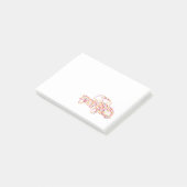 Altes Lieferwagen LKW Blume Muster Post-it Klebezettel (angewinkelt)