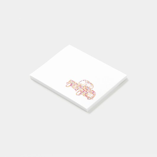 Altes Lieferwagen LKW Blume Muster Post-it Klebezettel (angewinkelt)