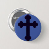 Altes lila christliches Kreuz Button (Vorne & Hinten)