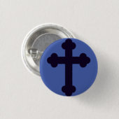 Altes lila christliches Kreuz Button (Vorne & Hinten)