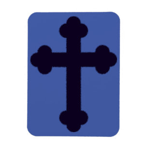 Altes lila christliches Kreuz Magnet