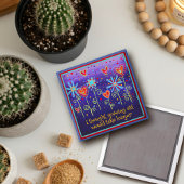 Altes Lila Zitat florale Herzen trendy Magnet