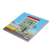 Altes Lissaboner Haus mit Katzen und gelber Straße Fliese (Seite)