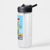 Altes Lissaboner Haus mit Katzen und gelber Straße Trinkflasche (Links)