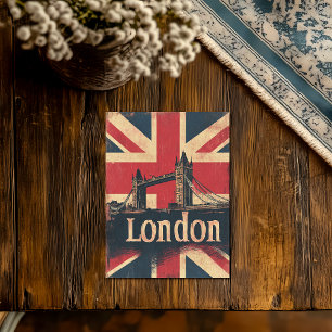 Altes London-Reiseposter Postkarte