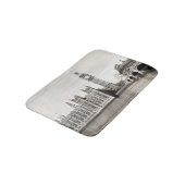 Altes London, schwarz und weiß. Badematte (Schrägansicht)