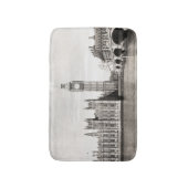 Altes London, schwarz und weiß. Badematte (Vorderseite Vertikal)