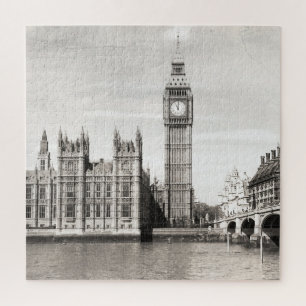 Altes London, schwarz und weiß. Puzzle