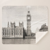 Altes London, schwarz und weiß. Sherpadecke (Vorderseite (Horizontal))