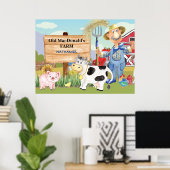 Altes MacDonald's E-I-E-I-E-I-I-O Farm Monogram Poster (Heimbüro)