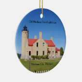 Altes Mackinac Point Leuchtturm-Ornament Keramik Ornament (Rechts)