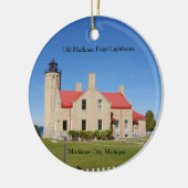 Altes Mackinac Point Leuchtturm-Ornament Keramik Ornament (Links)