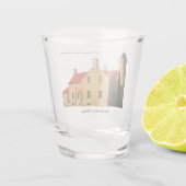 Altes Mackinac Point Leuchtturmglas Schnapsglas (Rückseite)