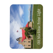 Altes Mackinac Point Licht, Mackinac Bridge Magnet (Vertikal)