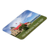 Altes Mackinac Point Licht, Mackinac Bridge Magnet (Linke Seite)