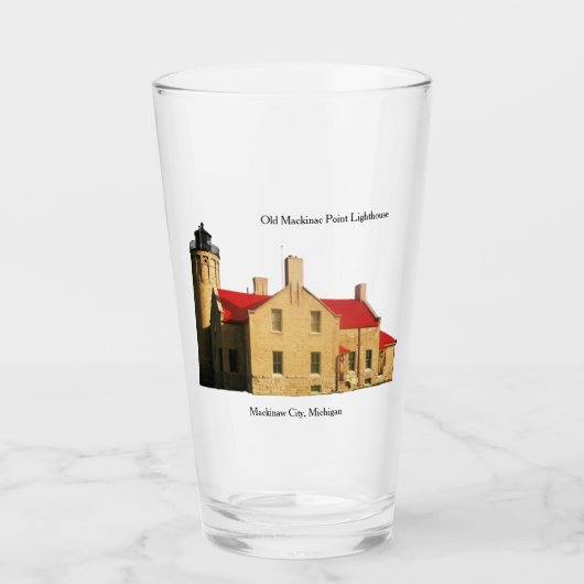 Altes Mackinac Point Lighthouse Glas (Vorderseite)