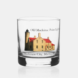 Altes Mackinac Point Lighthouse Glas