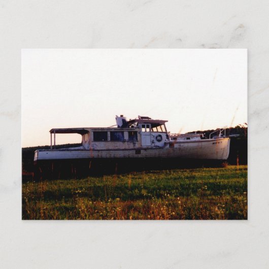 Altes Maine-Fischerboot Postkarte (Vorderseite)