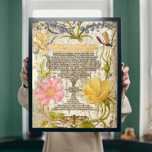 Altes Manuskript Buchseite Dekoupage Tissue Paper Seidenpapier