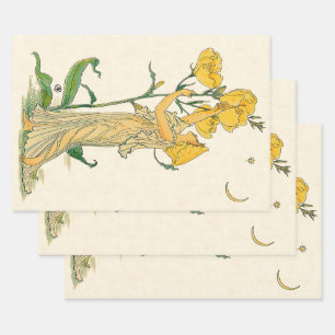 Altes Märchen, Nachtkerze, Walter Crane Geschenkpapier Set