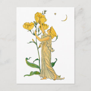 Altes Märchen, Nachtkerze, Walter Crane Postkarte