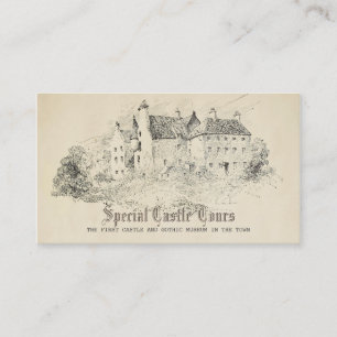 Altes Märchenschloss Vintage Charme Verzaubert Visitenkarte