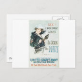 Altes Marineposter um 1918 Postkarte (Vorne/Hinten)