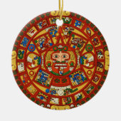 Altes Maya-Aztec-Symbol Keramik Ornament (Vorne)
