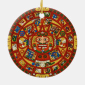 Altes Maya-Aztec-Symbol Keramik Ornament (Hinten)