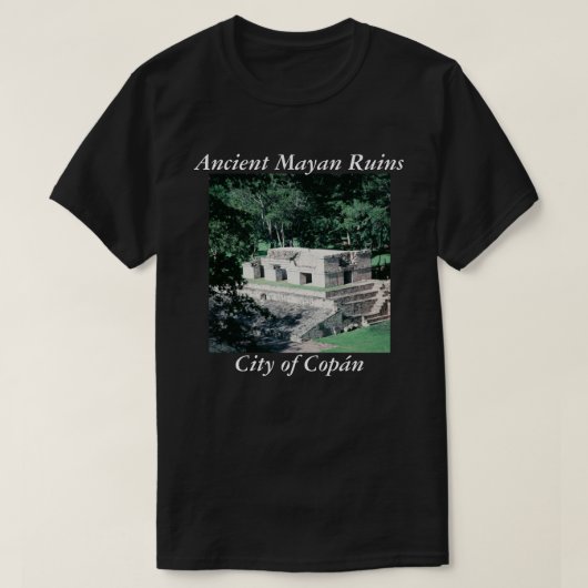 Altes Maya Ruins Copan Foto entworfen T-Shirt (Design vorne)