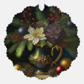 Altes Meistergemälde Weihnachtsleben Ornament Karte (Vorderseite)