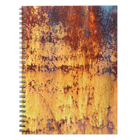 Altes Metall Rosthintergrund und Struktur, Metall Notizblock (Vorderseite)