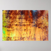 Altes Metall Rosthintergrund und Struktur, Metall Poster (Vorne)