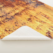 Altes Metall Rosthintergrund und Struktur, Metall Sherpadecke (3/4)