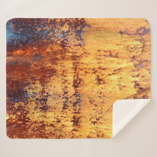 Altes Metall Rosthintergrund und Struktur, Metall Sherpadecke (Vorderseite (Horizontal))