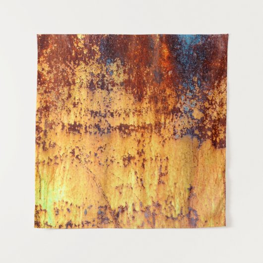 Altes Metall Rosthintergrund und Struktur, Metall Wandteppich (Vorderseite)