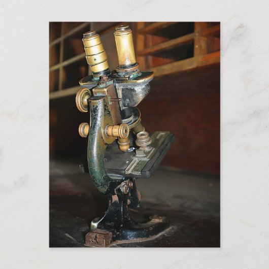 Altes Mikroskop Postkarte (Vorderseite)
