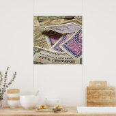 Altes Militärgeld Poster (Küche)