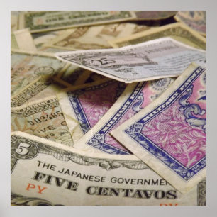 Altes Militärgeld Poster